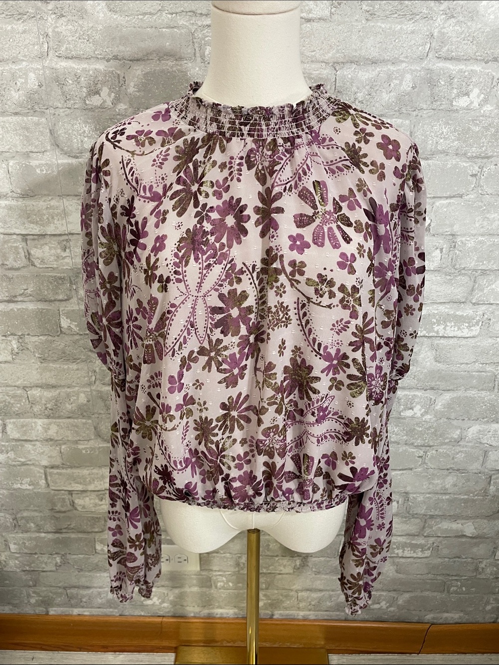 Free people Clarissa Printed Top in Lavender